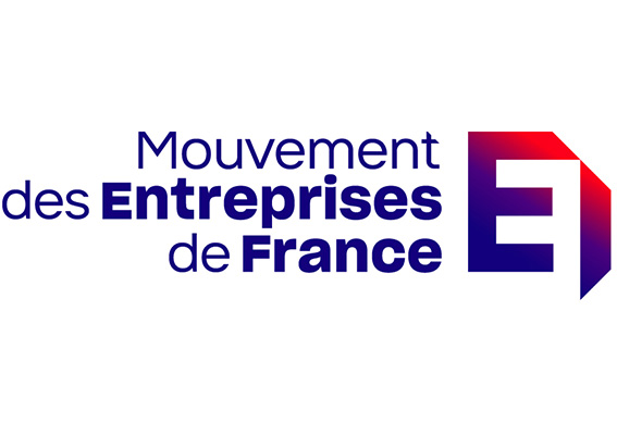 logo Medef mouvement des entreprises de France partenaire de l'association les déterminés